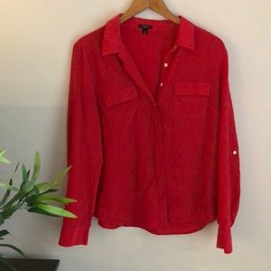 Ann Taylor Red Blouse